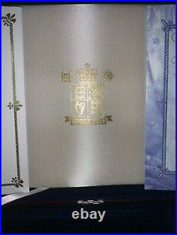 Royal Mint 1997 Golden Wedding Collection Silver Coin Set with 24K Gold