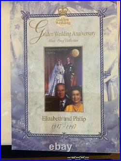 Royal Mint 1997 Golden Wedding Collection Silver Coin Set with 24K Gold