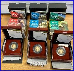 Royal Mint 2020 Dinosauria Gold Proof 50 Pence Full 3 Coin Collection with Coa