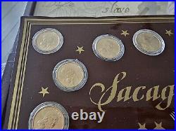 SACAGAWEA GOLDEN DOLLAR COLLECTION with Display 16 Coins