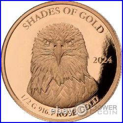 SHADES OF GOLD Eagle 3 Gold Coins Set 10$ Solomon Islands 2024