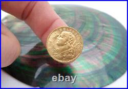 SWISS 1927b 20 FRANCS GOLD COIN HELVETIA OLD COLLECTION