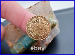 SWISS 1927b 20 FRANCS GOLD COIN HELVETIA OLD COLLECTION