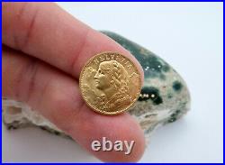 SWISS 1927b 20 FRANCS GOLD COIN HELVETIA OLD COLLECTION