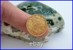 SWISS 1927b 20 FRANCS GOLD COIN HELVETIA OLD COLLECTION