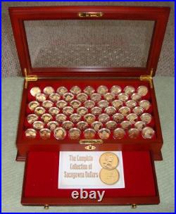 Sacagawea Gold Dollar Coin Collection with Display Chest and Information Booklet