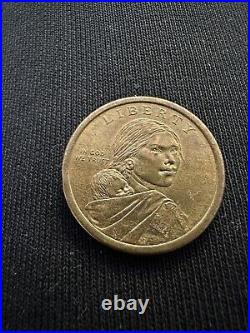 Sacagawea Wanpanweo Treaty 1621 USA Dollar Coin Gold Color (Collectible Piece)