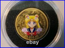 Sailor Moon 25th Anniversary Official Gold Coin & Music Box Set Anime Comic JPN