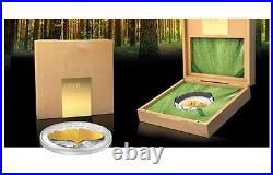 Samoa 2014 10$ Gold Leaf Collection 3D Ginko 1 oz Silver Proof Coin 2