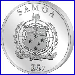 Samoa 2016 10$ Gold Leaf Collection 3D Four Leaf Clover 1 Oz Silbermünze 5