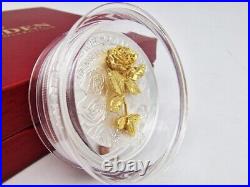 Samoa 2020 5$ Golden Flower Collection ROSE FLORA 1 Oz Silver Coin #1