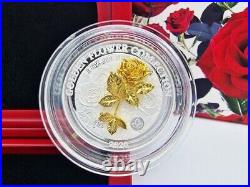 Samoa 2020 5$ Golden Flower Collection ROSE FLORA 1 Oz Silver Coin #1
