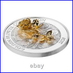 Samoa 2020 5$ Golden Flower Collection ROSE FLORA 1 Oz Silver Coin #1