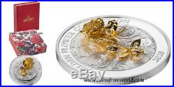 Samoa 2020 5$ Golden Flower Collection Rose LOVE 3D 1Oz Silver Coin 1