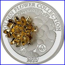 Samoa 2022 5$ Golden Flower Collection WATER LILY FLORA 1 Oz Silver Coin