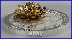 Samoa 2022 5$ Golden Flower Collection WATER LILY FLORA 1 Oz Silver Coin