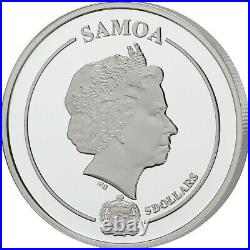 Samoa 2022 5$ Golden Flower Collection WATER LILY FLORA 1 Oz Silver Coin