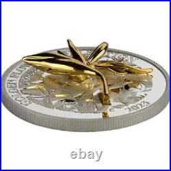 Samoa 2023 5$ Golden Flower Collection STRELITZIA Leaf 1 oz Silver Coin