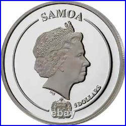 Samoa 2023 5$ Golden Flower Collection STRELITZIA Leaf 1 oz Silver Coin