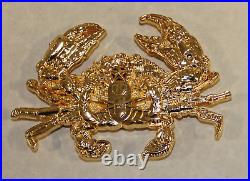 San Diego Chief's Crab Explosive Ordnance Disposal EOD Gold Navy Challenge Coin