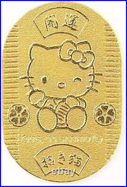 Sanrio Hello Kitty 24K Gold Coin Mascot / Pure Gold 3g Japan accessories 2023