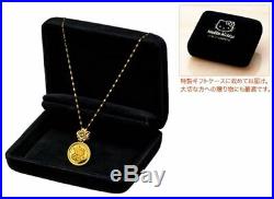 Sanrio Hello Kitty 45th Anniversary Gold Coin Diamond Pendant Necklace96