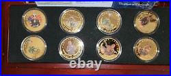 Semper Fi Marine Corps USMC Proof Collection Coins 24k Gold Plated with COA