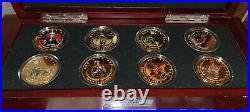 Semper Fi Marine Corps USMC Proof Collection Coins 24k Gold Plated with COA