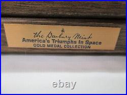 Set 12 Danbury Mint 14K Gold Medal Coin Collection America's Triumphs In Space