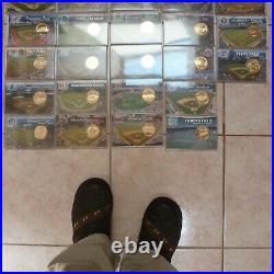 Set 38 Highland Mint Mlb Ballpark Stadiums Coin Collection 24k Gold Overlay