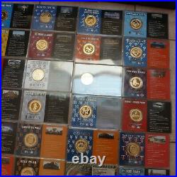 Set 38 Highland Mint Mlb Ballpark Stadiums Coin Collection 24k Gold Overlay