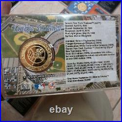 Set 38 Highland Mint Mlb Ballpark Stadiums Coin Collection 24k Gold Overlay