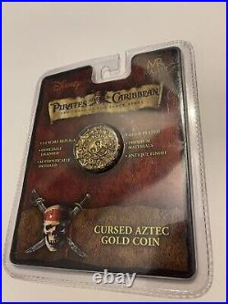 Set Of 2 Master Replica Disney Pirates Of The Caribbean Cursed Aztec Gold Coin
