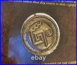 Set Of 2 Master Replica Disney Pirates Of The Caribbean Cursed Aztec Gold Coin