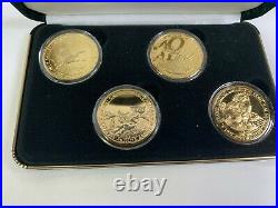 Set of 12 Grand Casino Collector's Gold Coins 24 Carat Gold Plated