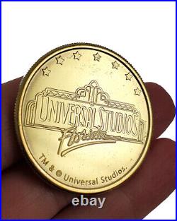 (Set of 4 Golden Coins) Universal Studios Florida Retro Theater Tribute Shop