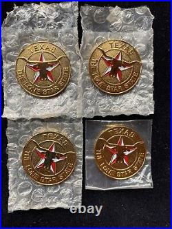 Set of 4 Uncirculated Texas The Lone Star State Gold Collectors Coins (RARE) SEE