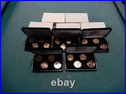 Set of 5 Grand Casino Collector's Gold Plated Coins 24 Carat Gold Plated