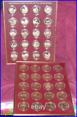 Set of bronze coins franklin mint united states history