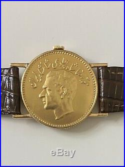 Shah Of Iran Mohammed Reza Pahlavi Gold Coin Watch Shir O Khorsid