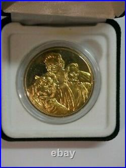 Siegfried and Roy Gold Plated Magicians of the Century Coin #2390 Rare w Case