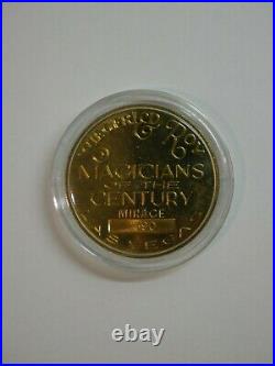 Siegfried and Roy Gold Plated Magicians of the Century Coin #2390 Rare w Case