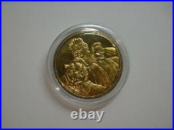 Siegfried and Roy Gold Plated Magicians of the Century Coin #2390 Rare w Case