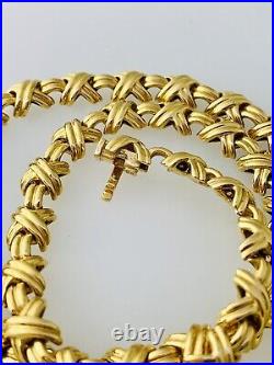 Signature I Collection X Collar Necklace Tiffany & Co in 18k Solid Yellow Gold