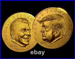 Silver & Gold Trump / Reagan 20 Coin MAGA Bundle