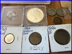 Silver and Gold Coin Collection (Barber Head, Capped Bust, Peace Type, Etc.)