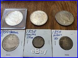 Silver and Gold Coin Collection (Barber Head, Capped Bust, Peace Type, Etc.)