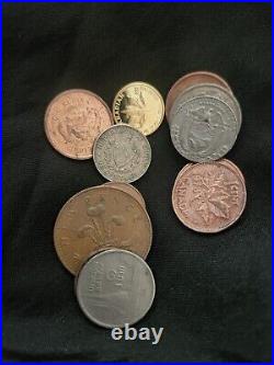 Silver and gold US Coin Set 9 Piece Collector Lot, Foreig