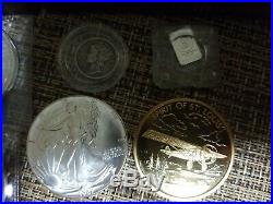 Silver coin and bars collection lot