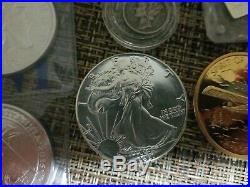 Silver coin and bars collection lot